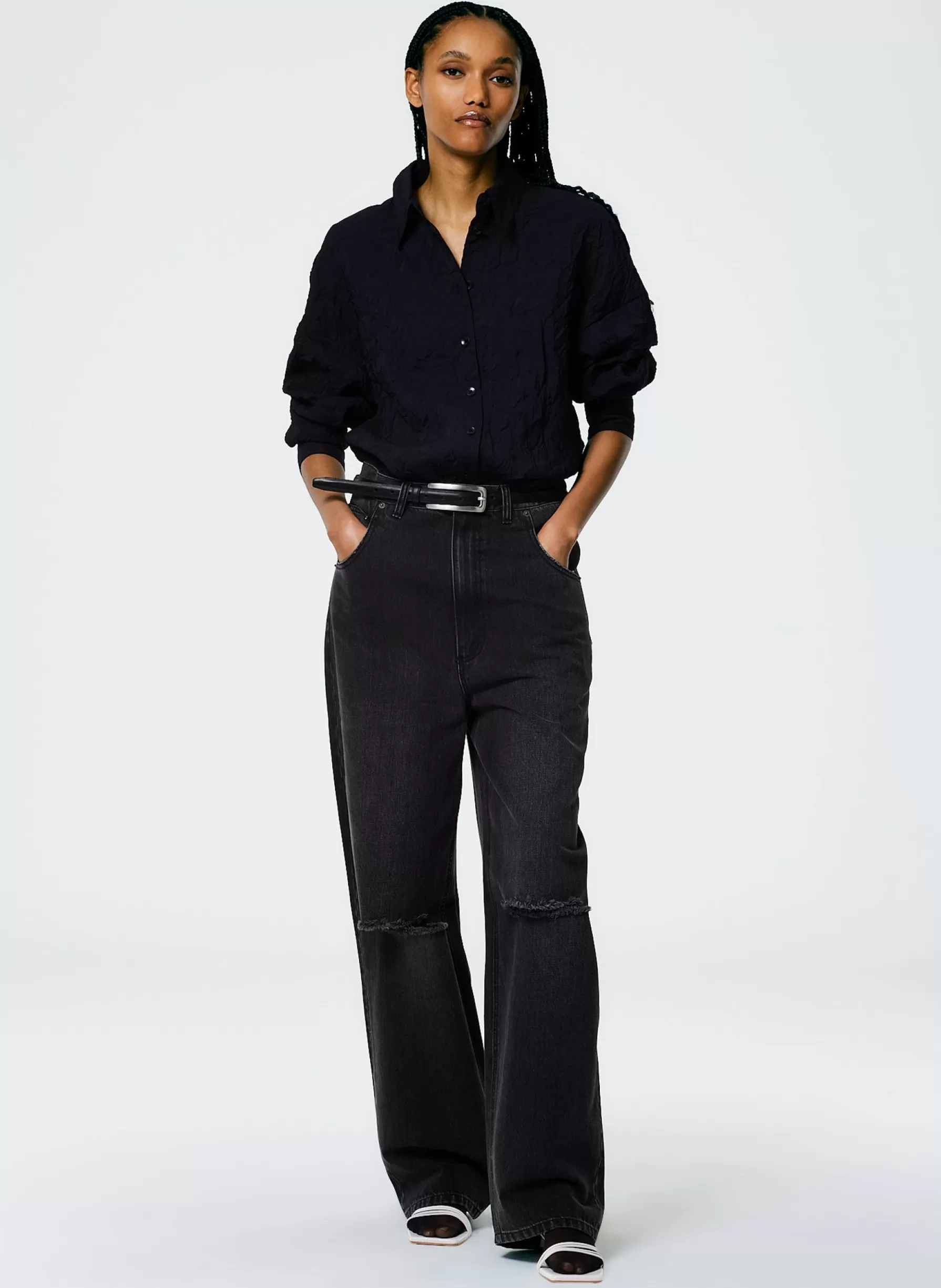 Tibi Vintage Wash Black Denim Ryder Jean Vintage Black Cheap